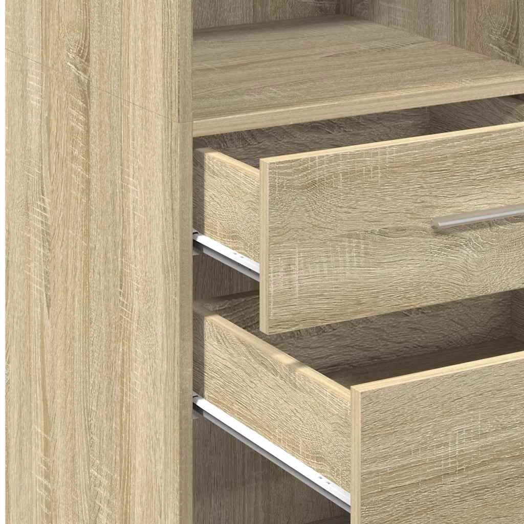 Buffet credenza cassettiera armadio mobile contenitore organizer cucina soggiorno salotto rovere Sonoma 40 x 42,5 x 124 cm legno ingegnerizzato marrone 02_0034060