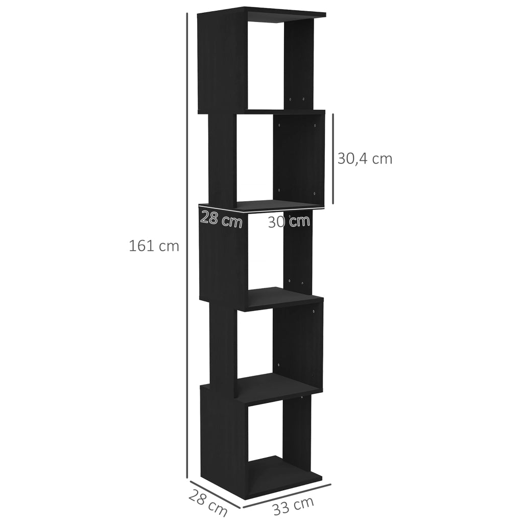 Libreria Design Moderno 5 Livelli ¨C Minimal ¨C nero