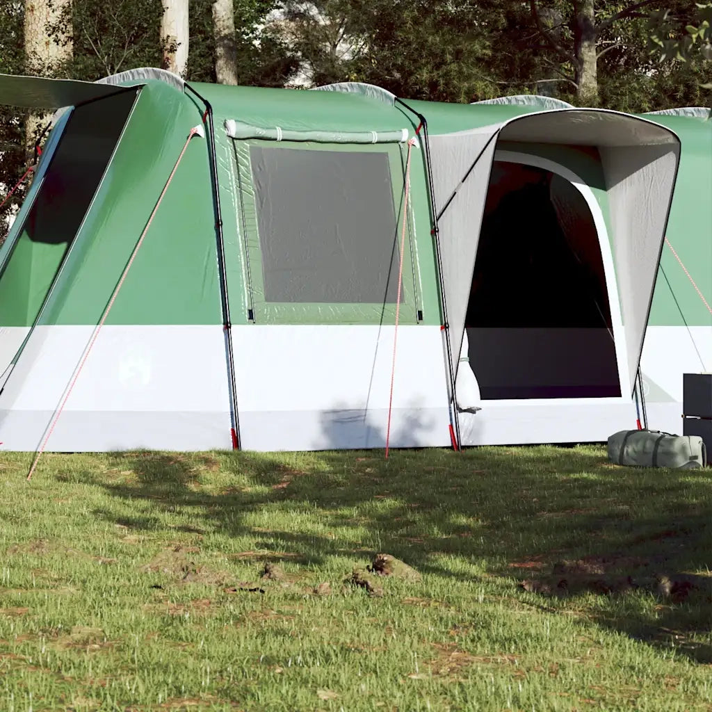 Tenda da Campeggio a Tunnel per 4 Persone-Tenda per Escursionismo Verde Impermeabile 717731