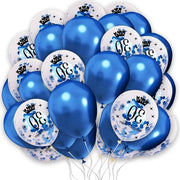 Ballooncini blu da 12 pollici - Set da 10 pezzi per festa di trentesimo compleanno - Ballooncini premium riciclabili con pompa per ballooncini