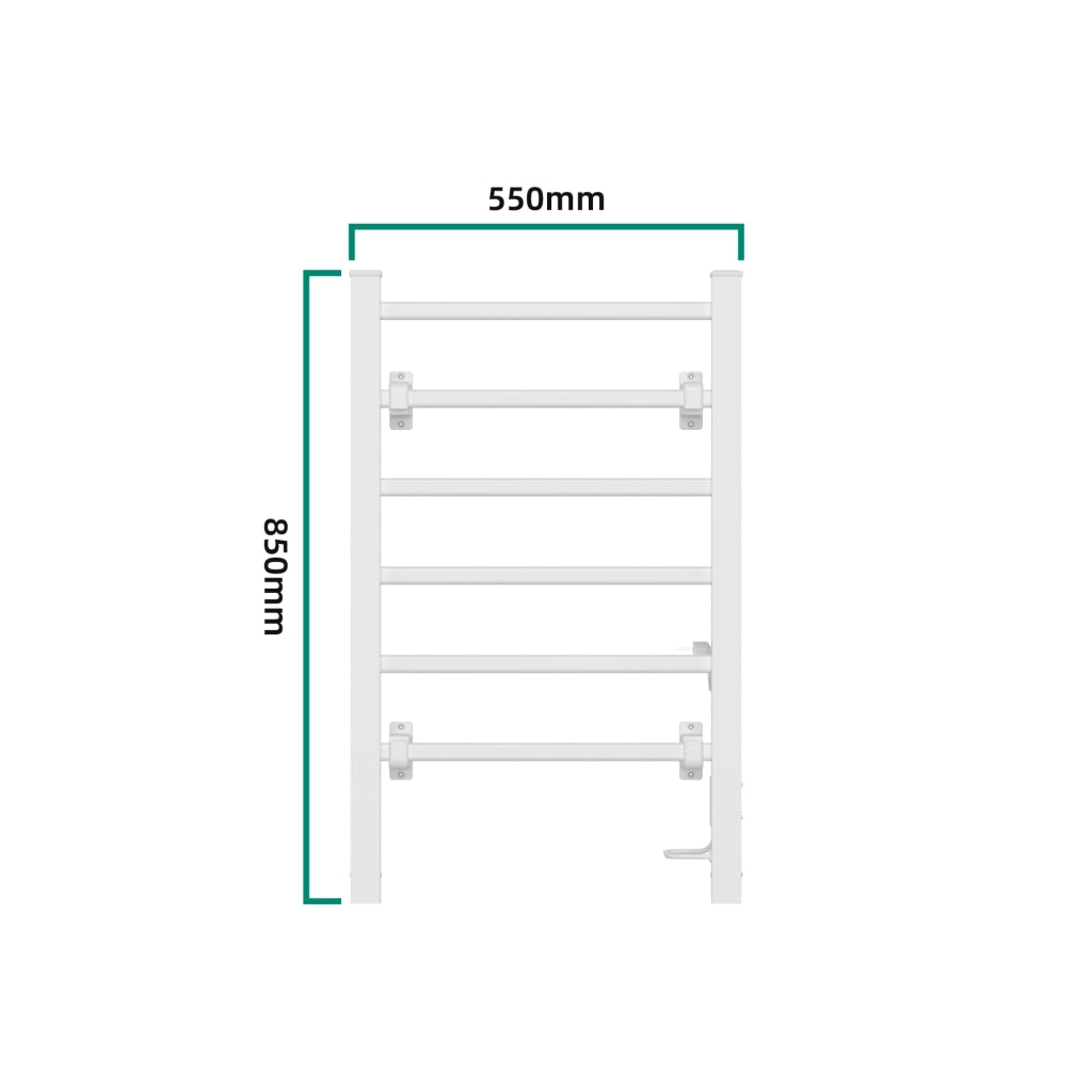 Scaldasalviette Elettrico Savitaipale da Terra o da Parete 85 x 55 cm 100 W Bianco pro.tec