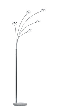 Piantana da Interno a LED in Metallo Cromo