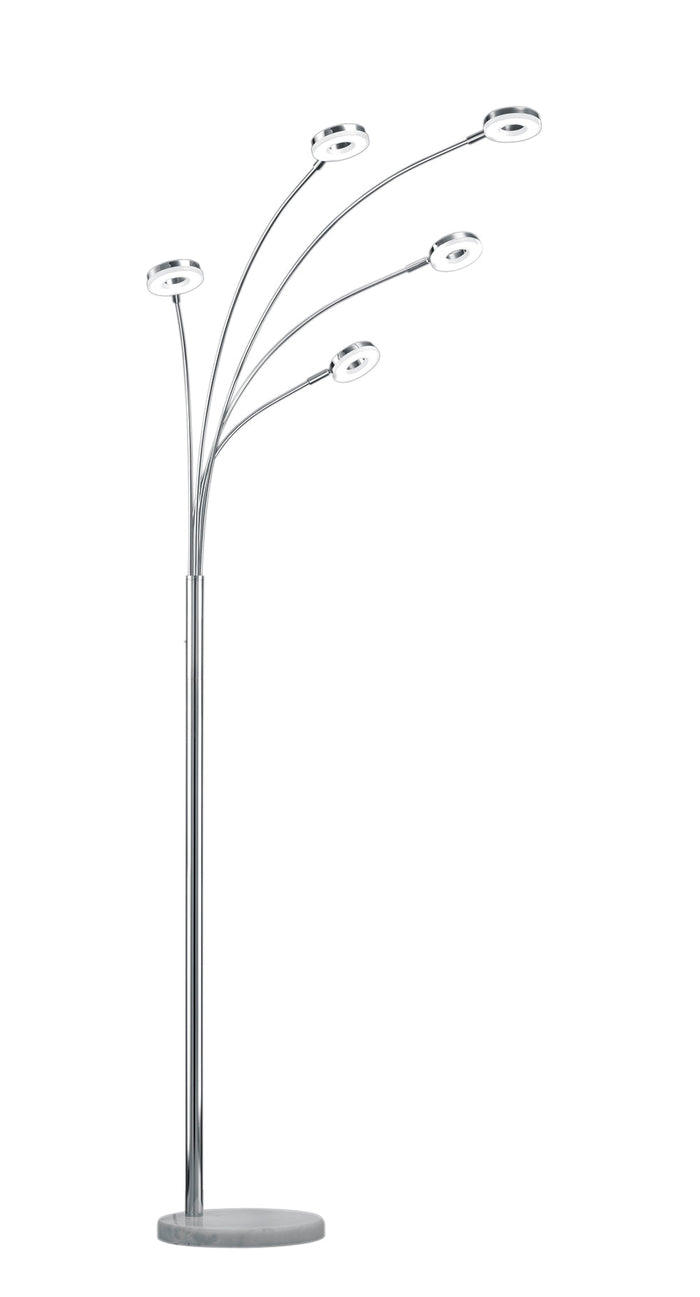 Piantana da Interno a LED in Metallo Cromo