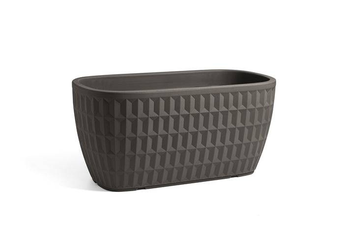 Cassetta rettangolare in resina "Tyle" 80 cm - arredo moderno giardino fioriera Colore: Antracite