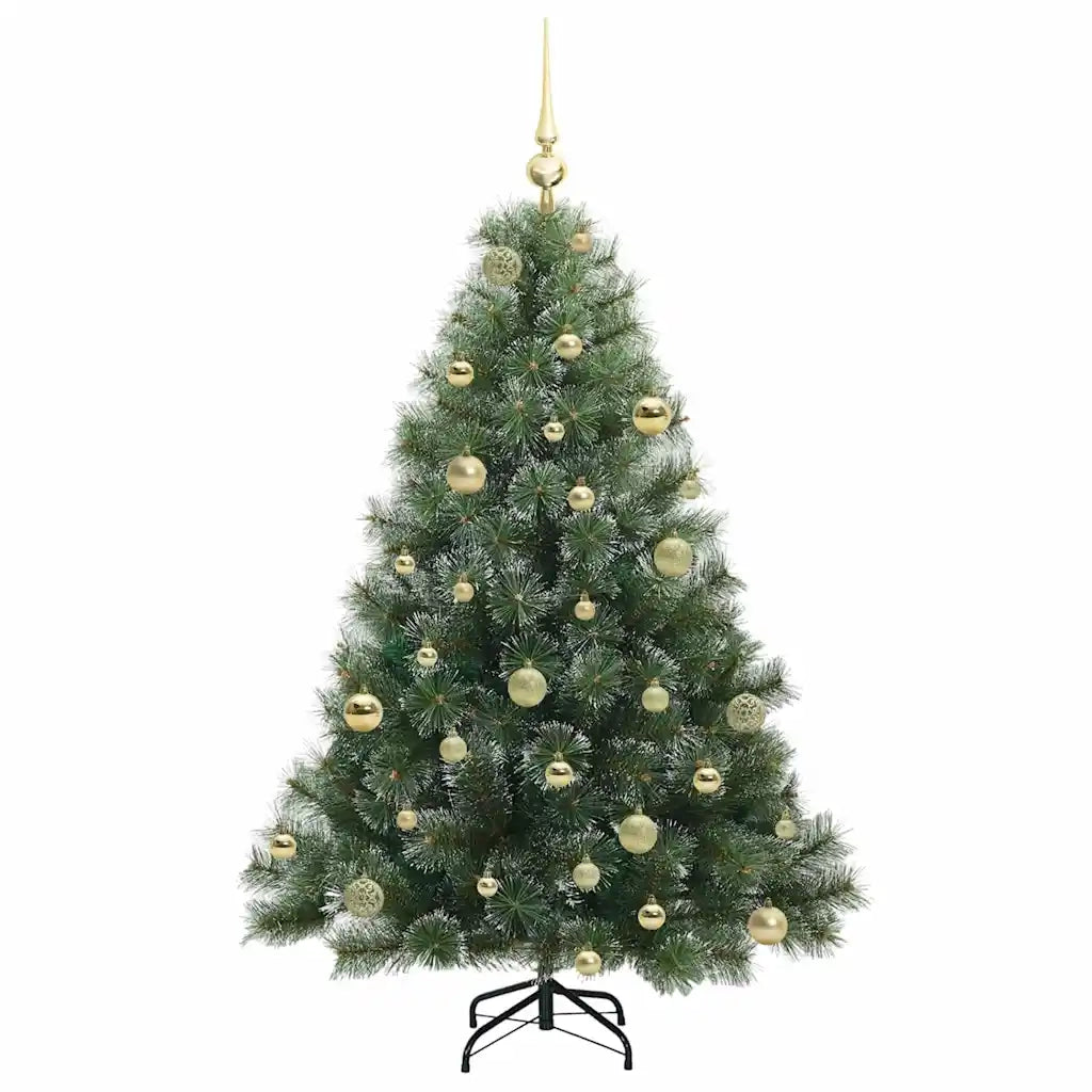 Albero di Natale | Decorazioni natalizie artificiale con 150 LED Verde 150 cm PE e PVC