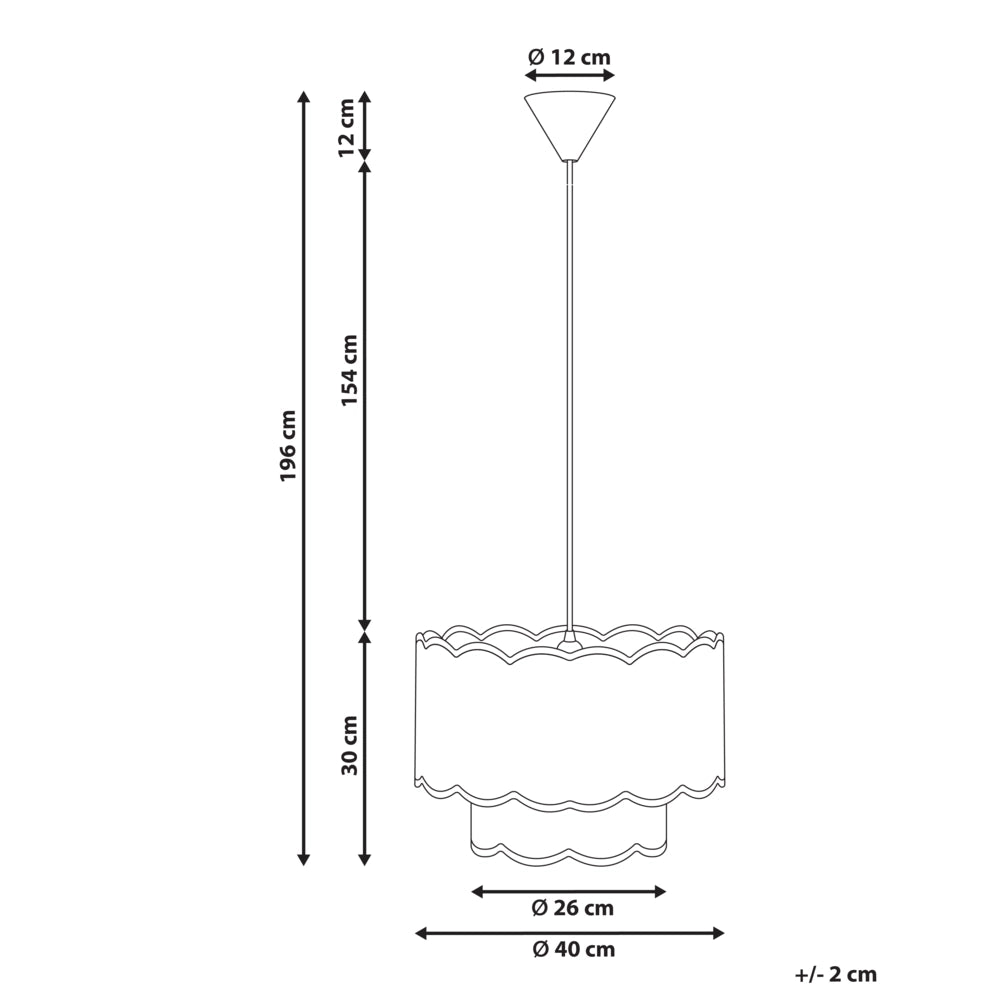 Lampadario in metallo con doppia base e paralume a tamburo in tessuto stile moderno luce d'atmosfera bianco e beige