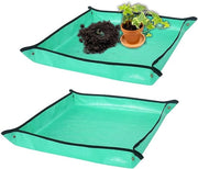 Mat di Rimpiazzamento per Piante - Impermeabile - Ripiegabile - 2 Dimensioni (100x100cm/50x50cm) - Adatto per Potare/Rimpiazzare - Folio PE - Facile da Pulire - Mat di Giardino