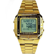 Trade Shop - Orologio Da Polso Casio Db-360g-9adf Digitale Databank Unisex Acciaio Oro -