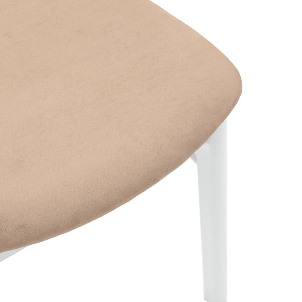 Sedie da Pranzo con Cuscini 2 pz Bianco Legno Massello di Hevea 4102527