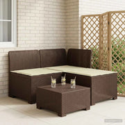 Divano da giardino 3 posti con cuscini in look rattan PP 8011892