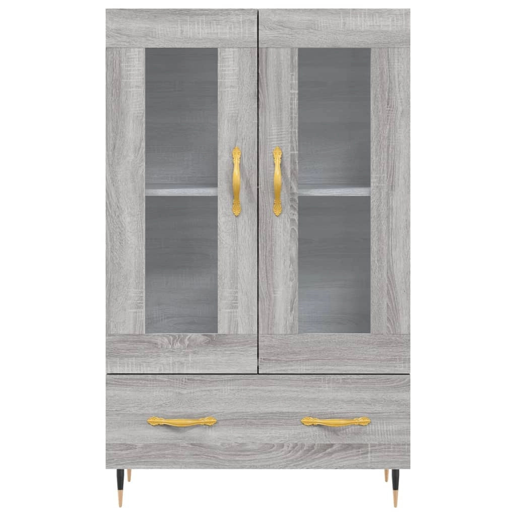 Buffet credenza cassettiera armadio mobile contenitore organizer cucina soggiorno salotto rovere Sonoma alto 69,5 x 31 x 115 cm legno ingegnerizzato grigio 02_0035406
