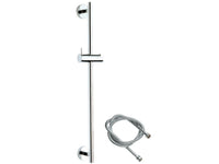 Saliscendi 60 cm in ottone cromato con flessibile e asta toda minimale