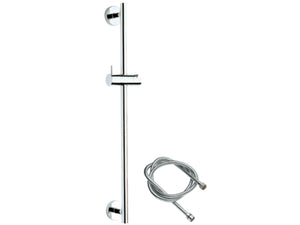 Saliscendi 60 cm in ottone cromato con flessibile e asta toda minimale