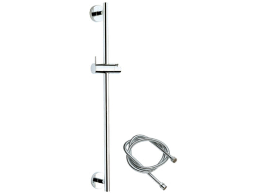 Saliscendi 60 cm in ottone cromato con flessibile e asta toda minimale