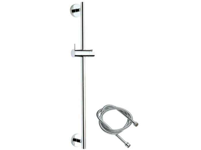 Saliscendi 60 cm in ottone cromato con flessibile e asta toda minimale