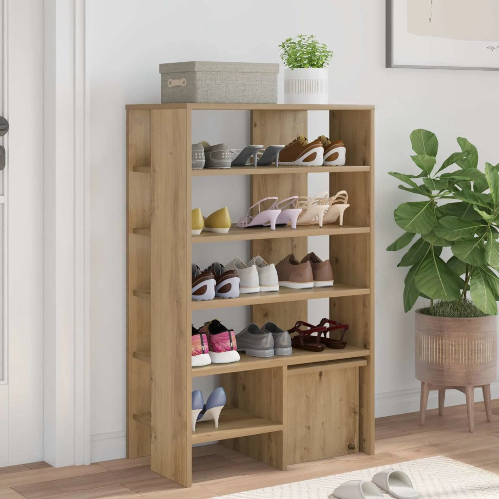 Mobile per scarpe 2 pcs Rovere artigianale Legno multistrato 8000387