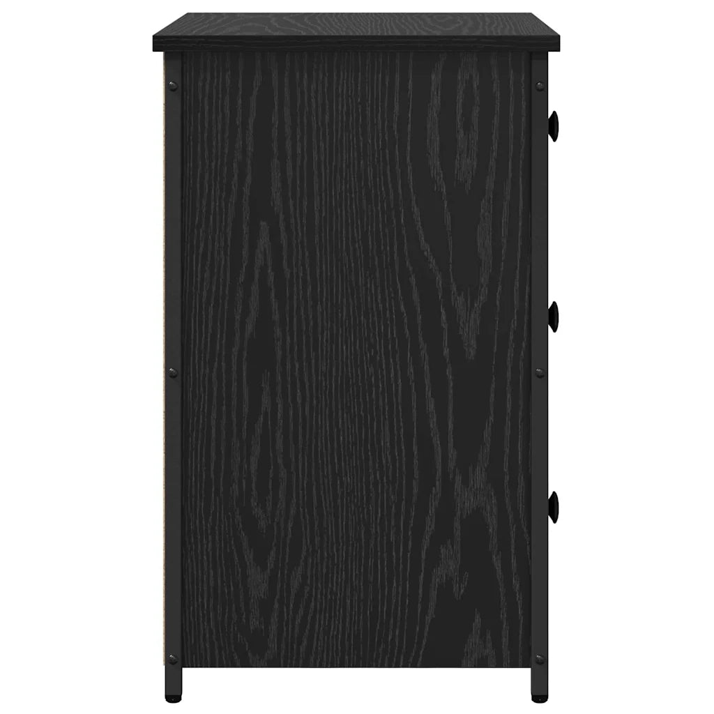 Set di 2 Comodini | Armadio da Notte | Mobiletto da notte con cassetto Rovere Nero 40 x 36 x 60 cm