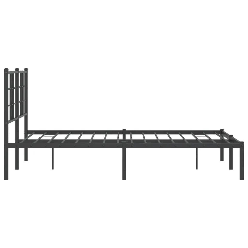 Giroletto con Testiera-Struttura Letto con testiera in Metallo Nero 120x190 cm 107280