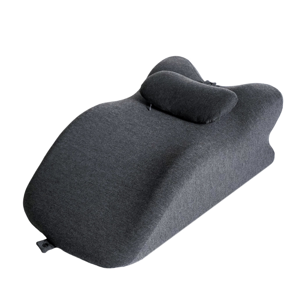 Cuscino a cuneo ergonomico in memory foam 27° grigio scuro per letto, divano e pavimento