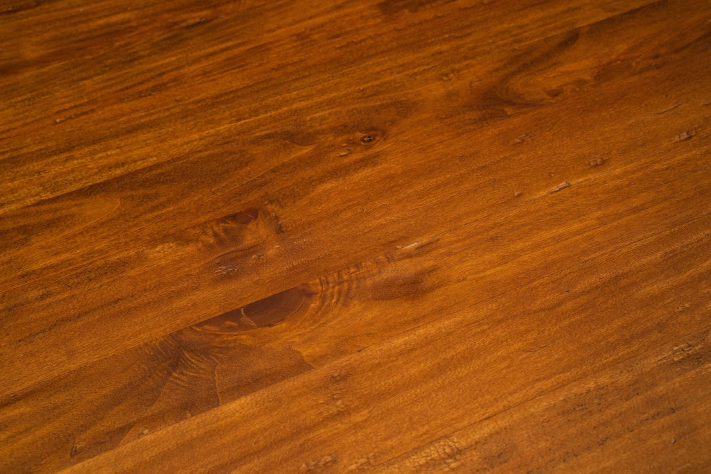 Biscottini Tavolo Country allungabile in legno massello di tiglio struttura bianca anticata piano noce Made in Italy