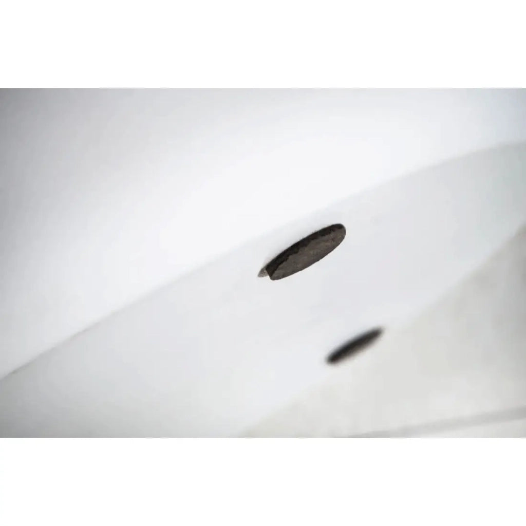 Tavolino basso TRIANE 60 cm con contenitore – Piano in legno di mango e struttura in metallo bianco opaco