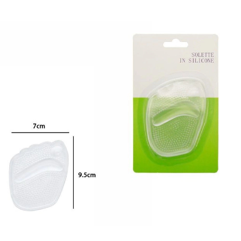 Trade Shop - Coppia Solette In Gel Silicone Morbido Cura Protezione Sottopiede 9.5x7cm 67286 -