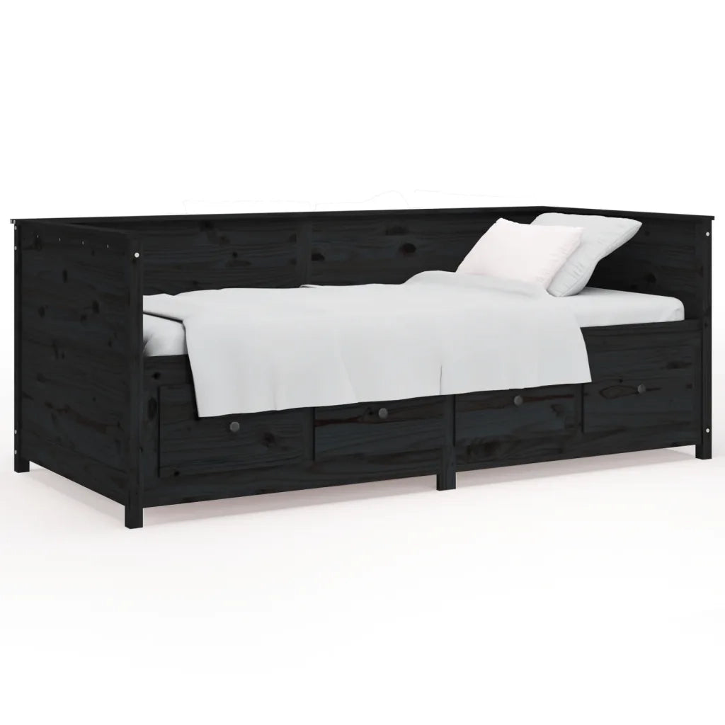 Dormeuse Nera 75x190 cm in Legno Massello di Pino 820920