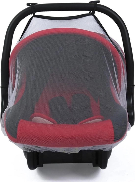 Reticolo universale per passeggino - rete insetti - reticolo muggi con chiusura a doppia striscia - elastico - resistente ai graffi - lavabile (nero)