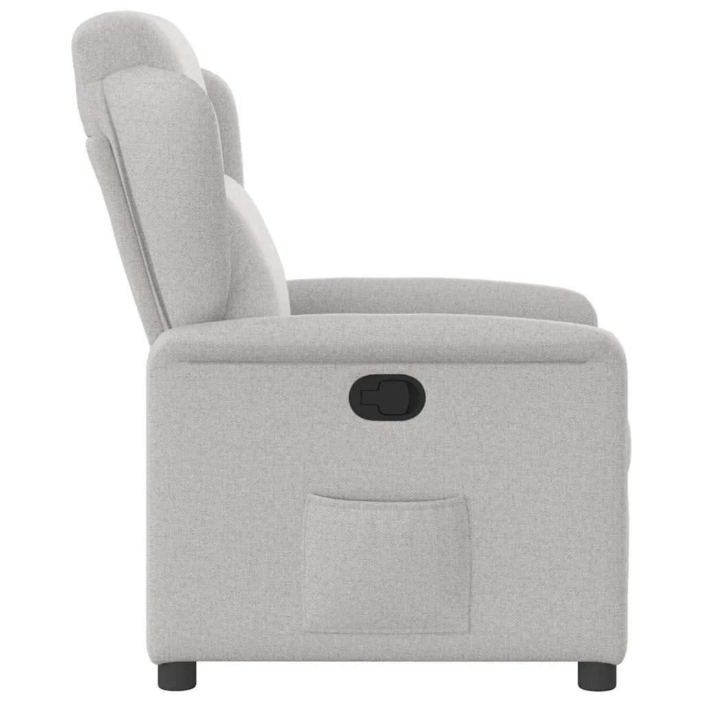 Poltrona Reclinabile in Tessuto Grigio Nuvola 4015585