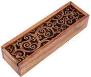 Cassa per Pennarelli in Legno - Organizzatore da Ufficio Vintage - Scuola e Ufficio - Manufatto Artigianale e Unico - Adatto per Scrivania - Aspetto Robusto e Eterno
