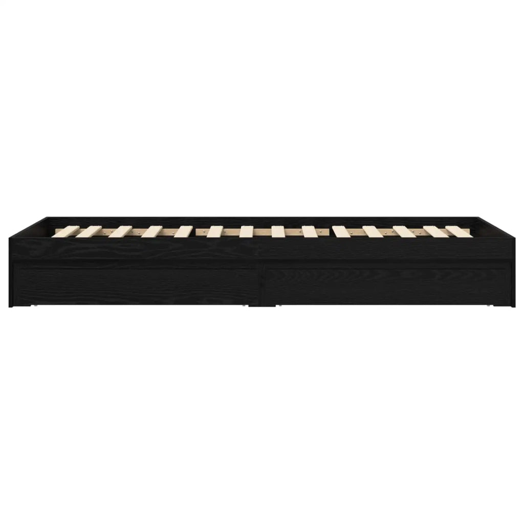 Telaio del letto con storage Rovere Nero 80 x 200 cm 3429595