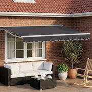 Cornice per Tenda Manuale con LED Bianco e Antracite 3 x 2,5 m 3420575