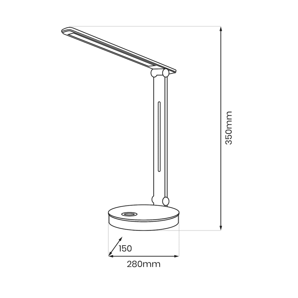 Lampada da scrivania nera RGB CCT LED 5W Bruno Milagro