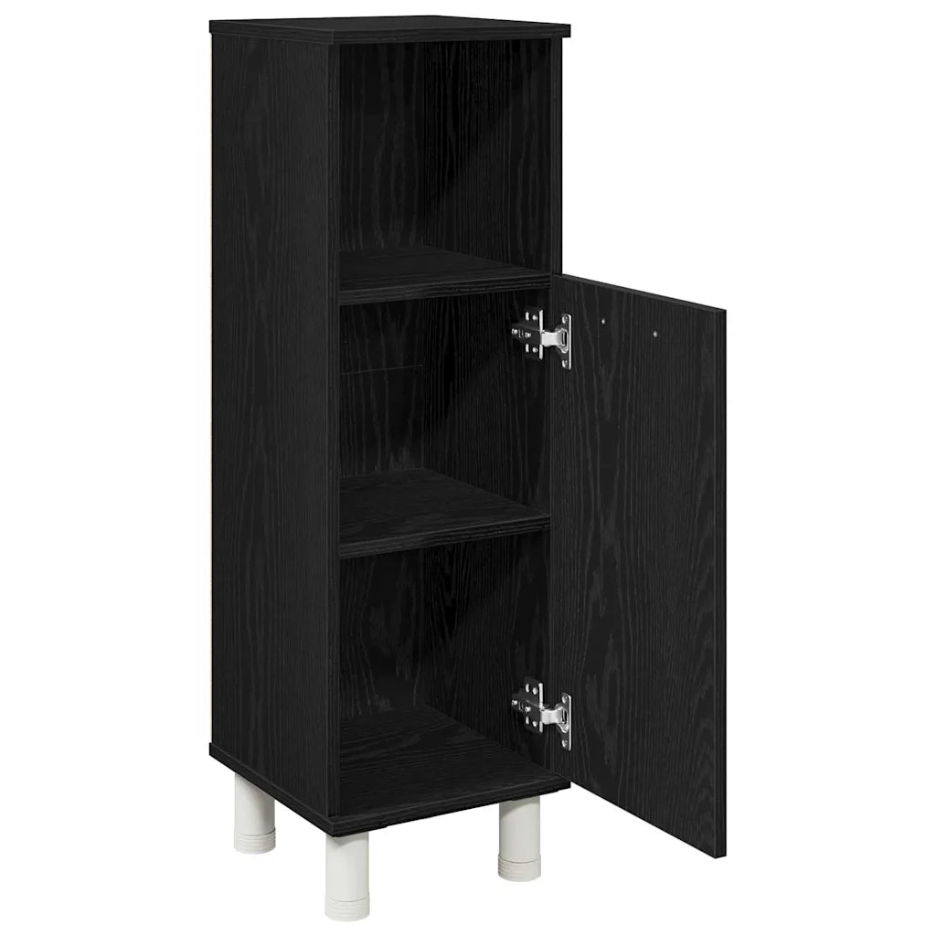 Mobile da Bagno Rovere Nero 30 x 30 x 95 cm Legno multistrato 862512