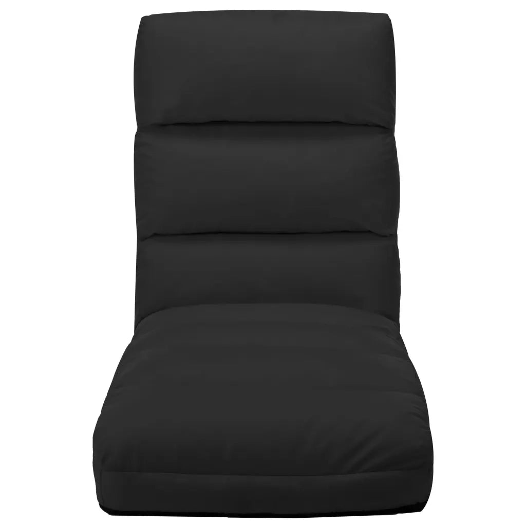 Sedia a Sdraio da Terra Pieghevole Nera in Similpelle CFW6258586