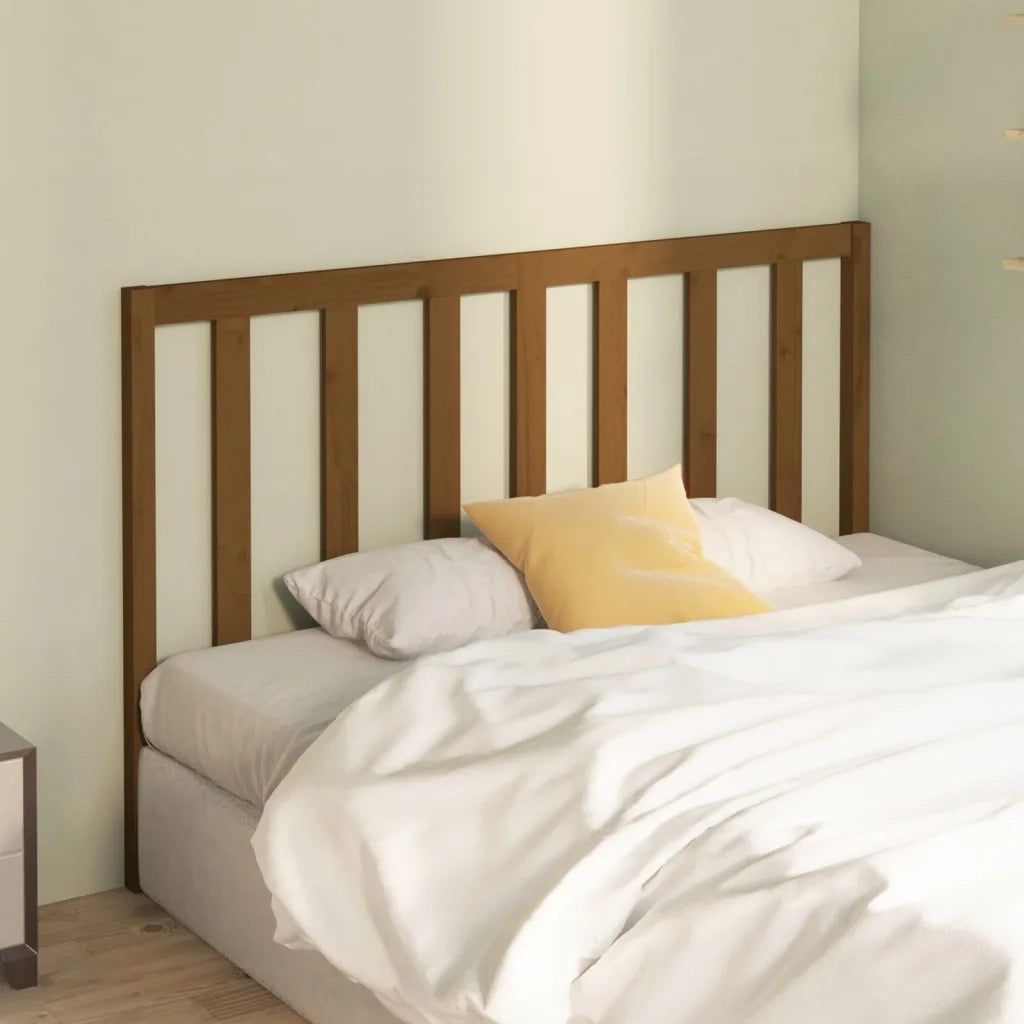 Testiera per Letto ambra 146x4x100 cm in Legno Massello di Pino 817743