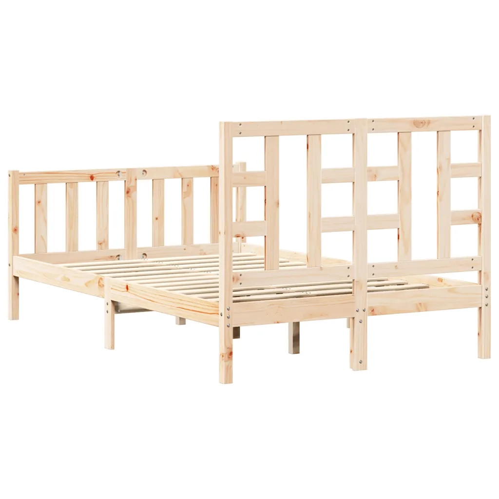 Giroletto senza Materasso-Struttura Letto 120x200 cm in Legno Massello di Pino 599013