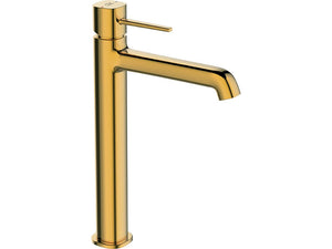 Miscelatore lavabo alto finitura oro spazzolato
