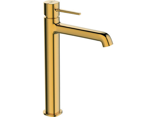 Miscelatore lavabo alto finitura oro spazzolato