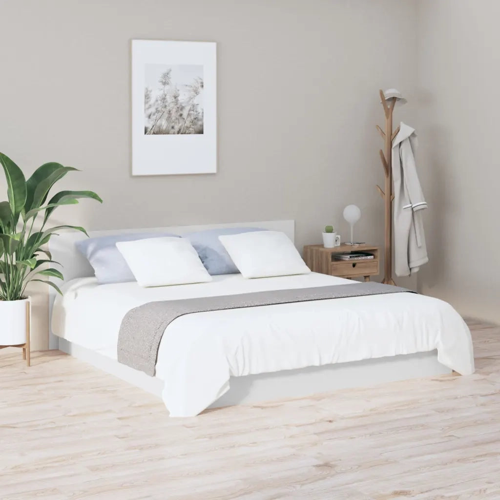 Testiera per Letto Bianca 200x1,5x80 cm in Legno Multistrato 811043