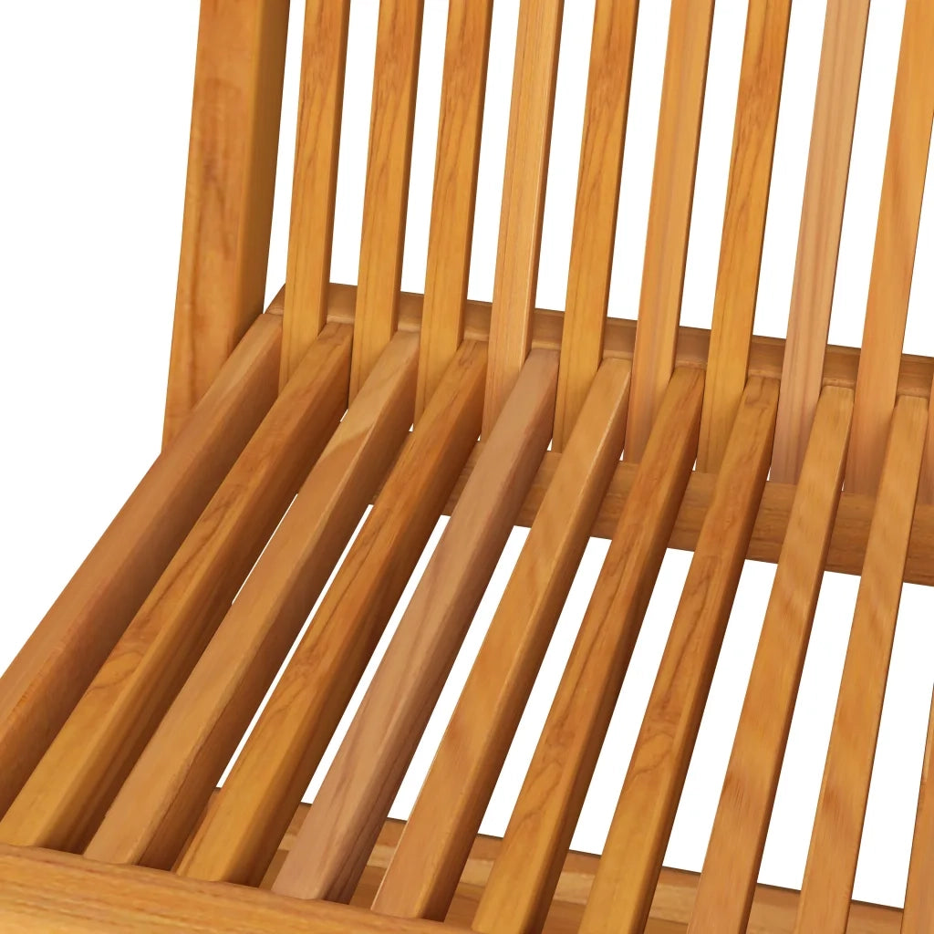 Sedie da Giardino con Cuscini Neri 4 pz | Sedie da Esterno Massello di Teak