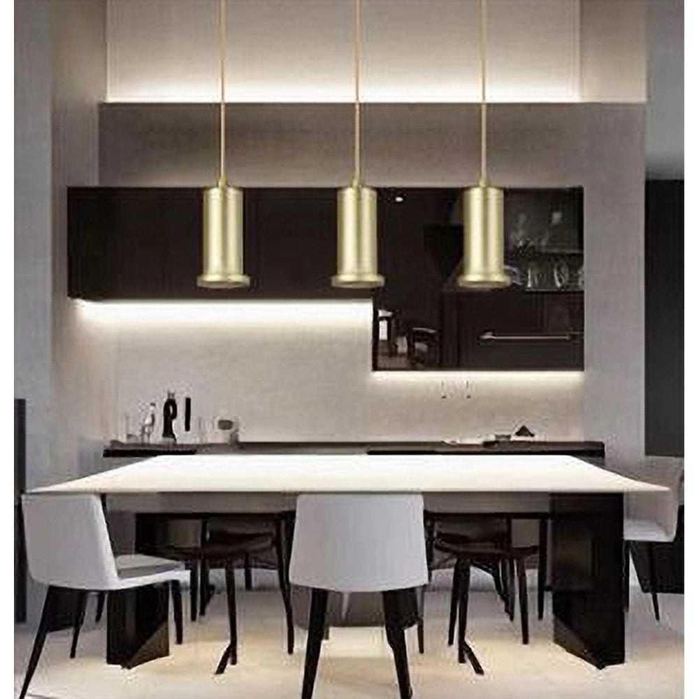 Trade Shop - Lampadario A Sospensione Moderna Contemporaneo Oro Portalampada Pendente E27 33849 -