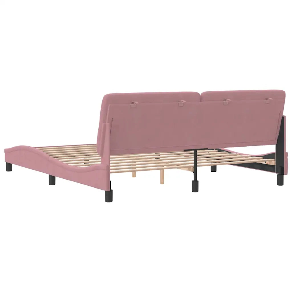 Giroletto senza Materasso Rosa 180x200 cm in Velluto 3207940