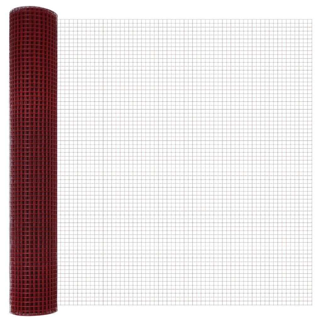 Recinzione in Filo Saldato Rossa 1.5x25 m Acciaio