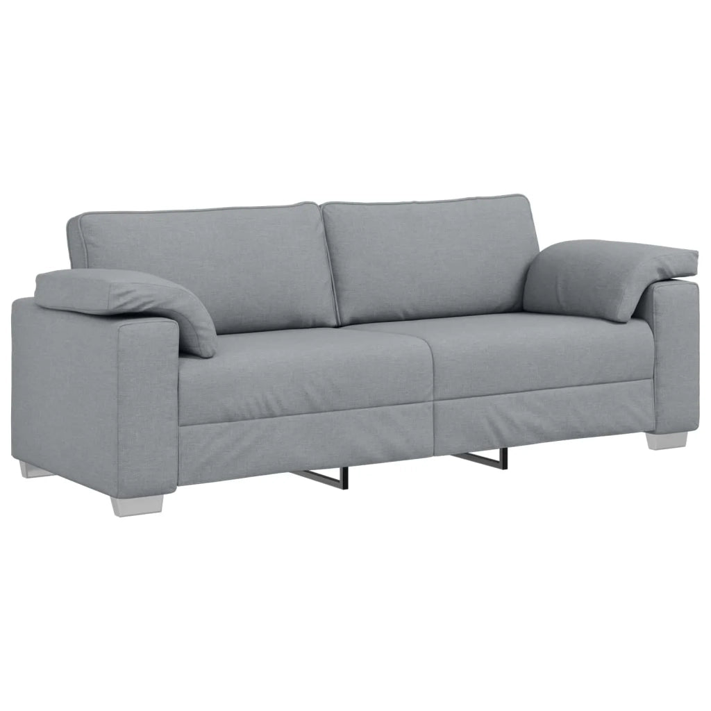 Divano 2 pcs Grigio chiaro 219 x 80 x 82 cm Tessuto 3324740