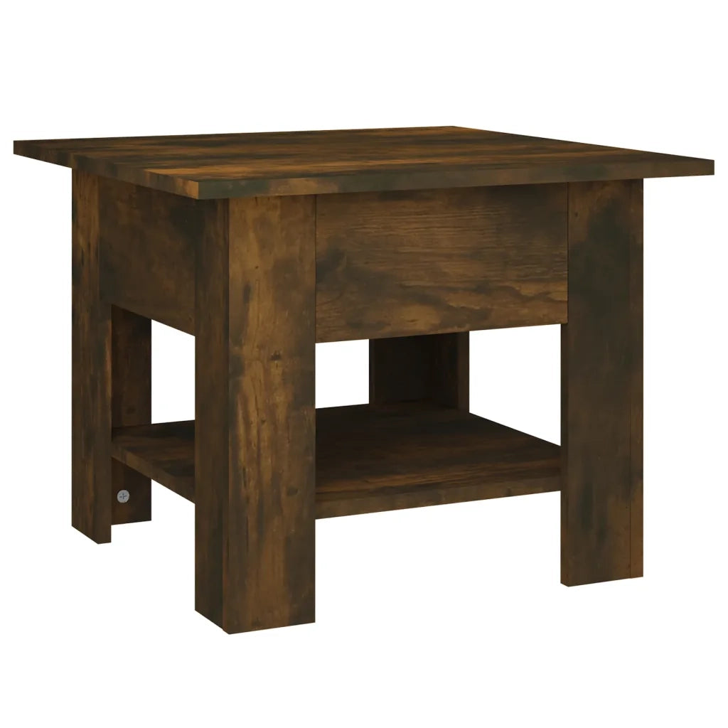 Tavolino da Salotto Rovere Fumo 55x55x42 cm in Truciolato 813077
