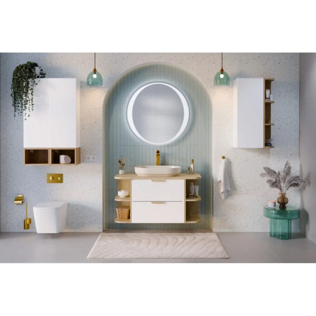 Colonna bagno OSTER 80 cm bianco opaco 1 porta sospesa