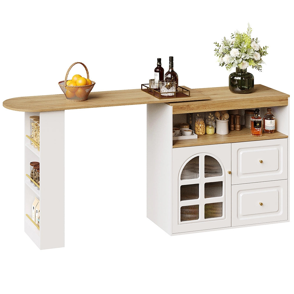Buffet girevole - Xylo - 360?? 2cass snack vetro bianco