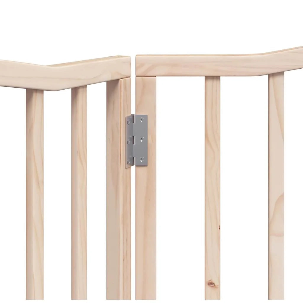 Cancelletto di sicurezza pieghevole per cani 2 pannelli 160 cm legno di pioppo marrone 02_0023042