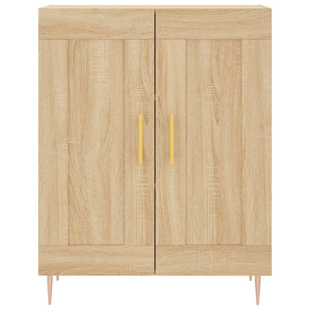 Buffet credenza cassettiera armadio mobile contenitore organizer cucina soggiorno salotto rovere Sonoma alto 69,5 x 34 x 180 cm legno ingegnerizzato marrone 02_0034148